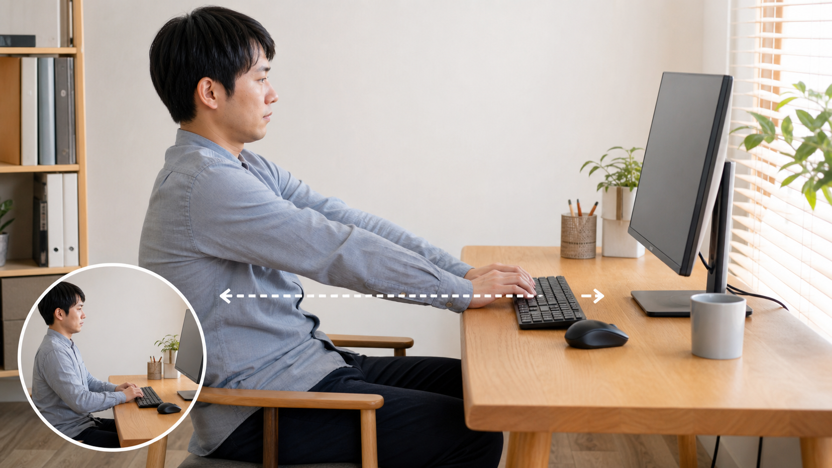 キーボードの疲れない位置は？肩がつらい前に見直す順番