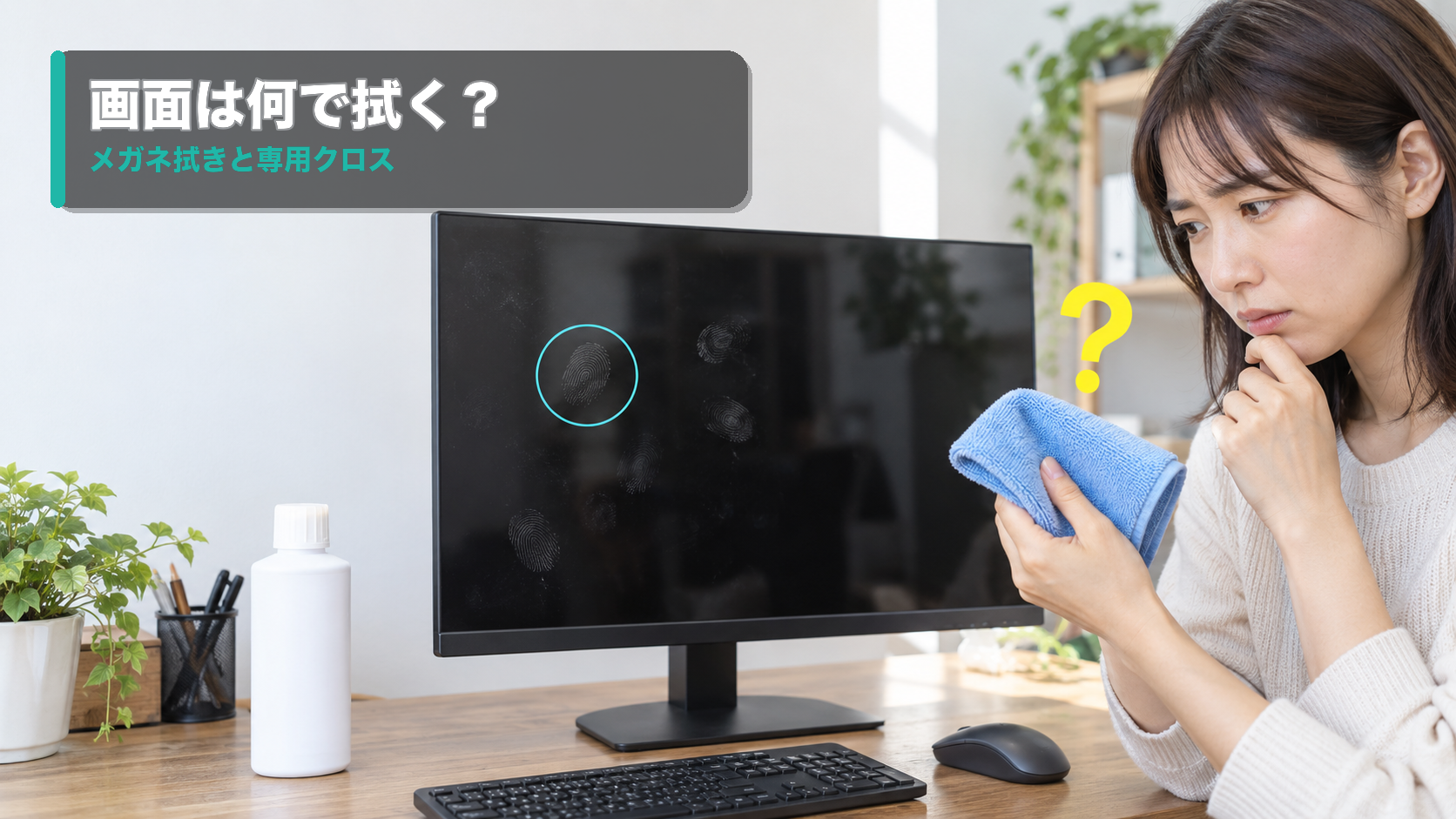モニター掃除にメガネ拭きは使える？アルコールで拭く前の確認と2候補